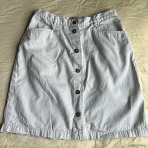 VTG Kikomo Khaki Front Button-Up A-Line Skirt - Sz 9/10